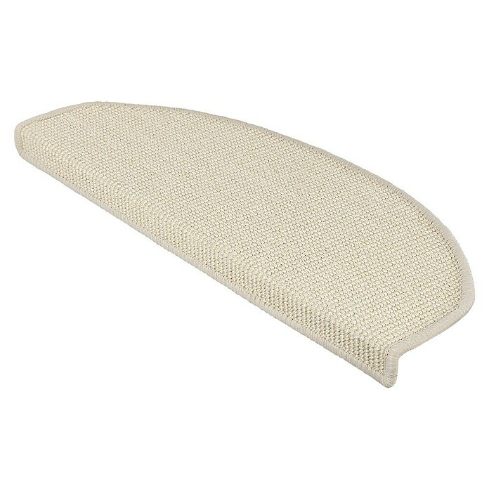 Stufenmatte Sisal (65 x 23,5 cm, Elfenbein, Halbrund) | BAUHAUS