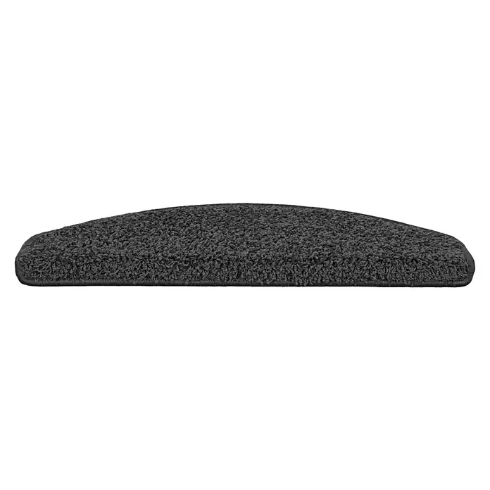 Stufenmatte Sphinx - 65 x 23,5 cm, 100 % Polypropylen, Schwarz - Halbkreisförmige, anthrazitfarbene Stufenmatte. Ein schützendes und stilvolles Accessoire für jede Treppe.