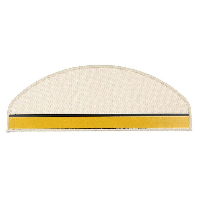 Stufenmatte Sisal (65 x 23,5 cm, Elfenbein, Halbrund) | BAUHAUS