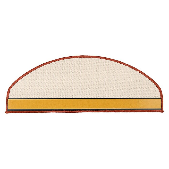 Stufenmatte Sisal (65 x 23,5 cm, Rot, Halbrund) | BAUHAUS