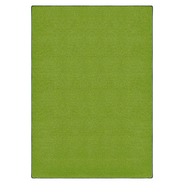 Kurzflorteppich Dynasty - Grün, 200 x 200 cm, 100 % Polypropylen - Grüner Kunstrasenteppich mit niedrigem Flor und schmalem, dunklem Rahmen, ideal für Innen- und Außenbereiche.