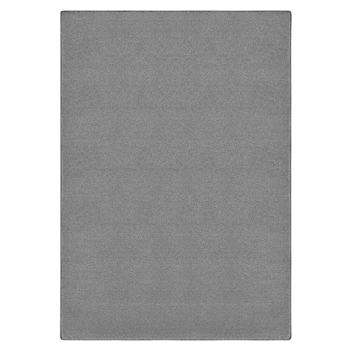 Kurzflorteppich Dynasty - Silbergrau, 100 x 100 cm, 100 % Polypropylen - Grauer rechteckiger Teppich mit feiner Textur und schlichtem Design, ideal für moderne Wohnräume.