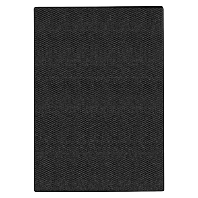 Flachgewebeteppich Sylt - Schwarz, 350 x 50 cm, 100 % Sisal - Schwarzer Stoff mit feiner Textur für vielfältige Designprojekte, ideal für Bekleidung oder Heimtextilien. Hochwertige Qualität für langlebige Ergebnisse.