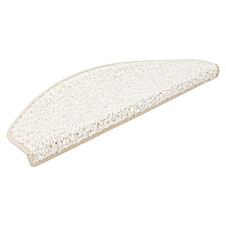 Stufenmatte Shaggy (65 x 23,5 cm, Creme, Halbrund)
