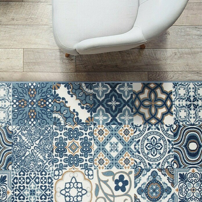 Teppichläufer Newport (Blau, 500 x 80 cm, 100 % Polyamid) | BAUHAUS