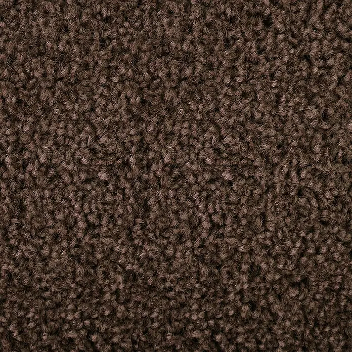 Kurzflorteppich Dynasty - Schlamm, 100 x 100 cm, 100 % Polypropylen - Nahaufnahme eines dichten, braunen Teppichs mit einer weichen, texturierten Oberfläche, ideal für Wohnräume.
