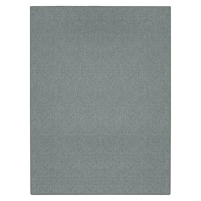 Flachgewebeteppich Carlton - Hellgrau, 200 x 200 cm, 100 % Polypropylen - Nahaufnahme eines grauen Teppichs mit feiner Textur. Ideal für Wohnräume oder Büros.