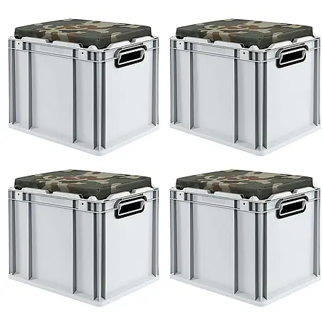 Proregal  Euroboxen-Set 4x Eurobox NextGen Seat Box Camouflage