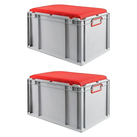 Proregal  Euroboxen-Set 2x Eurobox NextGen Seat Box Rot