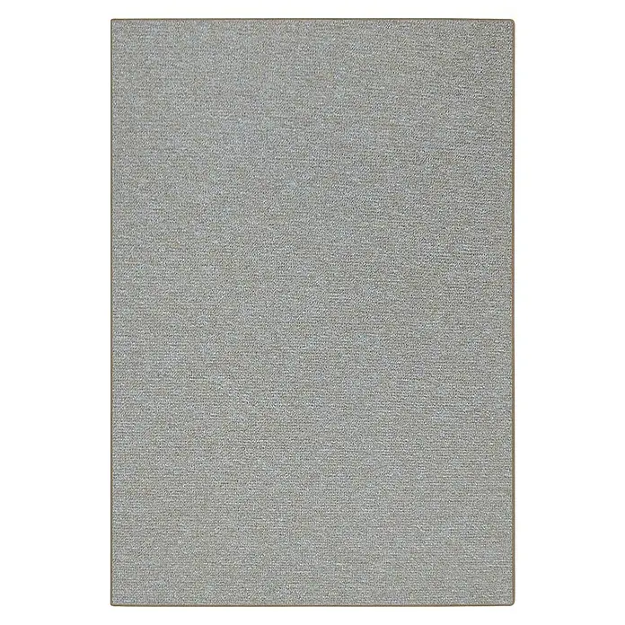 Flachgewebeteppich London - Beige, 100 x 100 cm, 100 % Polypropylen - Nahaufnahme einer hellgrauen Teppichfliese mit feiner Textur. Ideal für Büros oder Wohnräume.