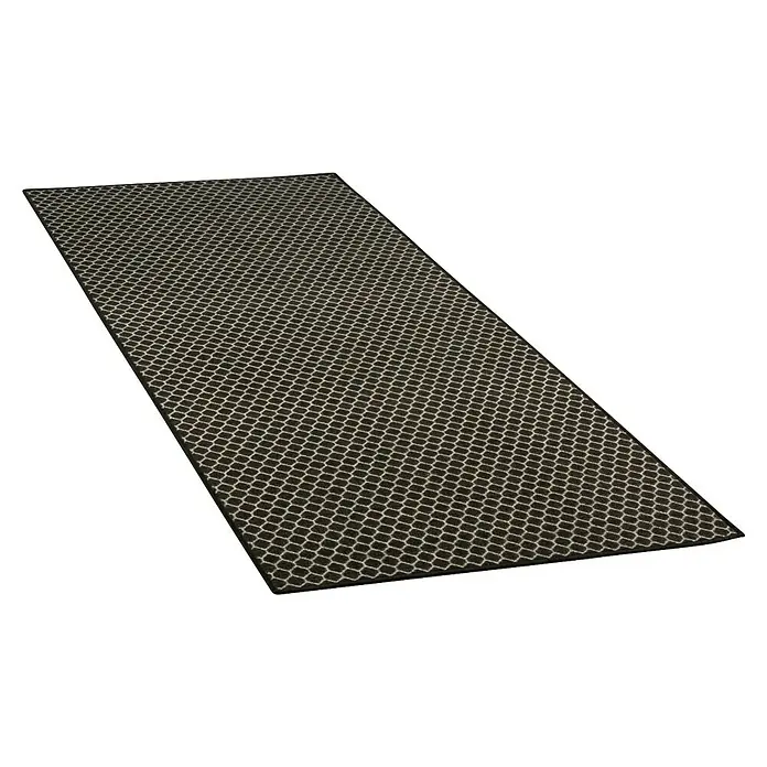 Teppichläufer Dundalk - Schwarz/Weiß, 150 x 80 cm, 100 % Polyamid - Grauer Teppich mit einem filigranen, gewebten Muster, das jedem Raum eine stilvolle Note verleiht und gleichzeitig robust und pflegeleicht ist.