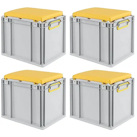 Proregal  Euroboxen-Set 4x Eurobox NextGen Seat Box Gelb