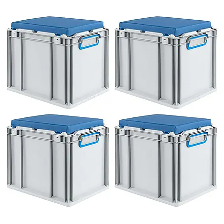 Proregal  Euroboxen-Set 4x Eurobox NextGen Seat Box Blau