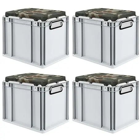 Proregal  Euroboxen-Set 4x Eurobox NextGen Seat Box Camouflage