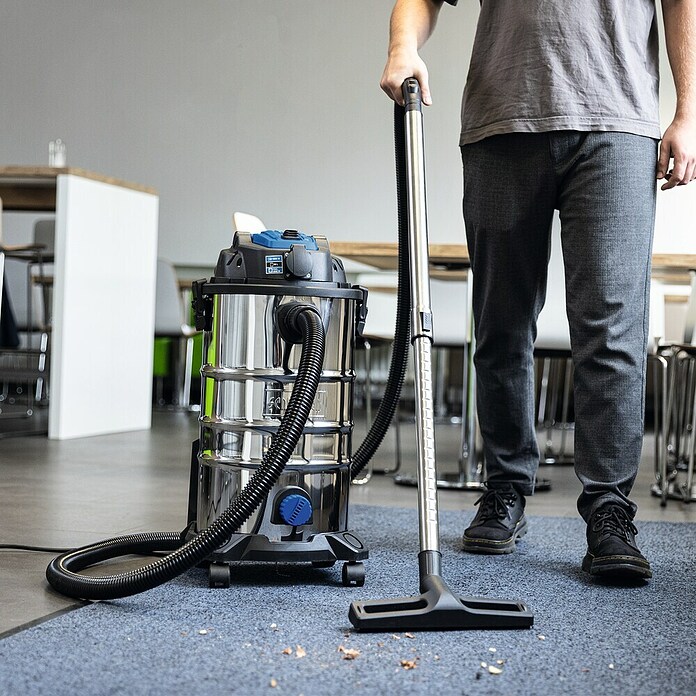 Scheppach Aspirador en seco y húmedo eléctrico VC30 Premium (1.500 W, Volumen de recipiente: 30 l, Semiautomático) | BAUHAUS