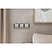 Bticino Living Light Marco (Aluminio / Plata, x 3, Plástico, Montaje en la pared)
