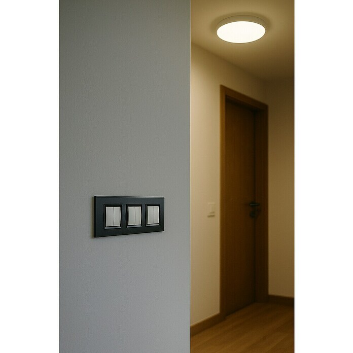 Bticino Living Light Marco (Antracita, x 3, Plástico, Montaje en la pared)