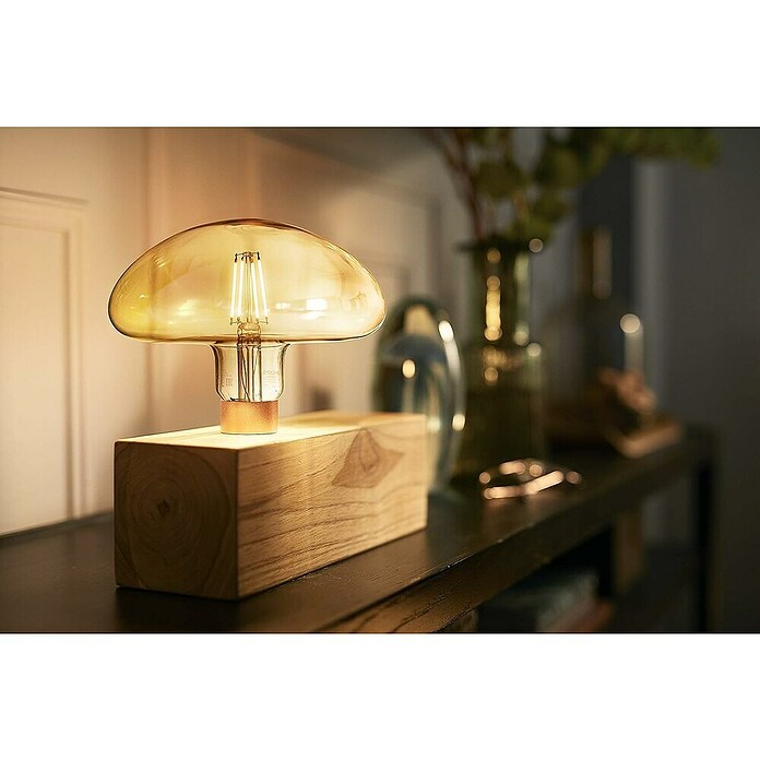 Philips Bombilla LED Vintage Gold (5 W, E27, Color de luz: Blanco cálido, Intensidad regulable, Especial)