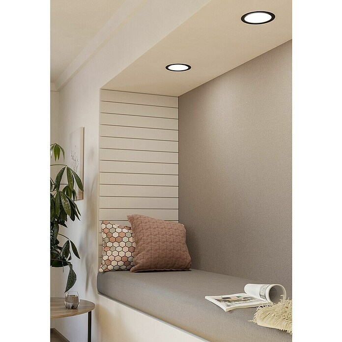 Eglo Fueva 5 Downlight empotrable LED redondo (11 W, Negro, Blanco neutro) | BAUHAUS