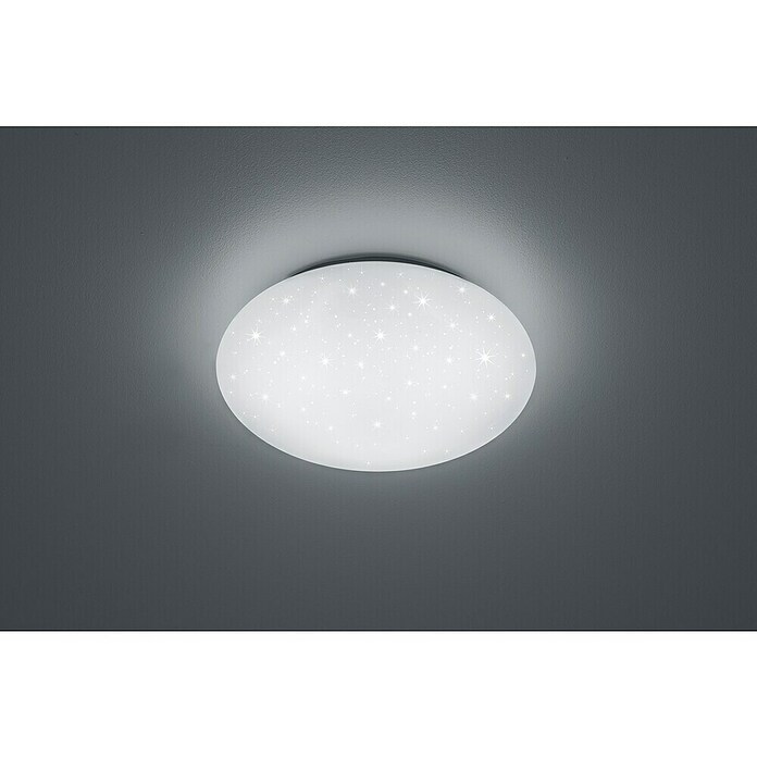 Trio Leuchten Plafón LED redondo Putz cielo estrellado (15 W, Blanco, Ø x Al: 40 x 10 cm)