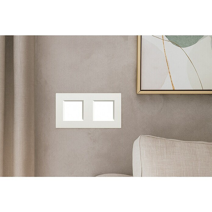 Bticino Living Light Marco (Blanco, x 2, Plástico, Montaje en la pared)