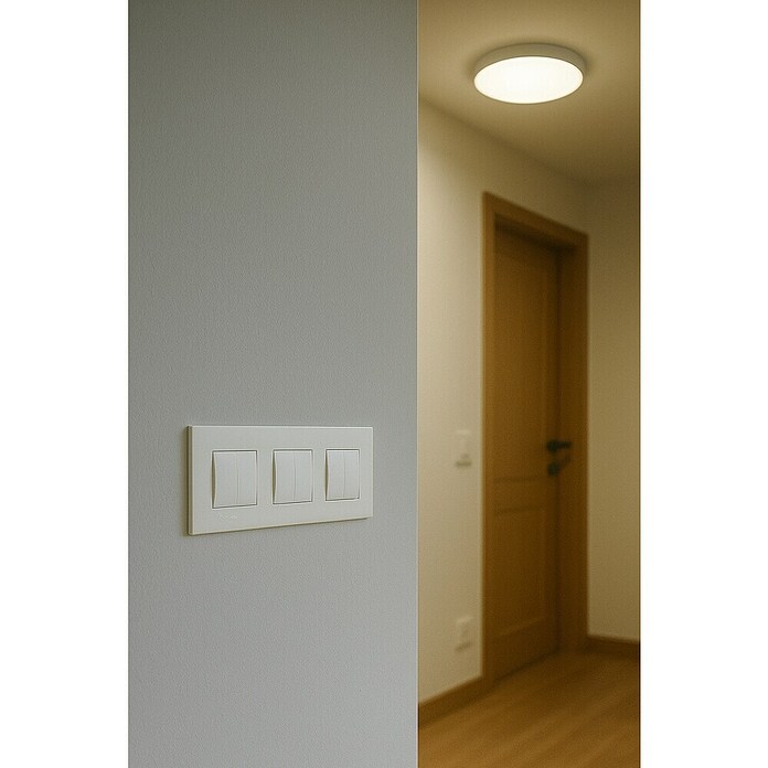 Bticino Living Light Marco (Blanco, x 3, Plástico, Montaje en la pared)