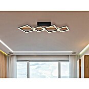 Globo LED-Deckenleuchte Dustin (35 W, L x B x H: 920 x 300 x 130 mm, Schwarz/Braun, Warmweiß) | BAUHAUS