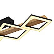 Globo LED-Deckenleuchte Dustin (35 W, L x B x H: 920 x 300 x 130 mm, Schwarz/Braun, Warmweiß) | BAUHAUS