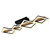 Globo LED-Deckenleuchte Dustin (35 W, L x B x H: 920 x 300 x 130 mm, Schwarz/Braun, Warmweiß) | BAUHAUS