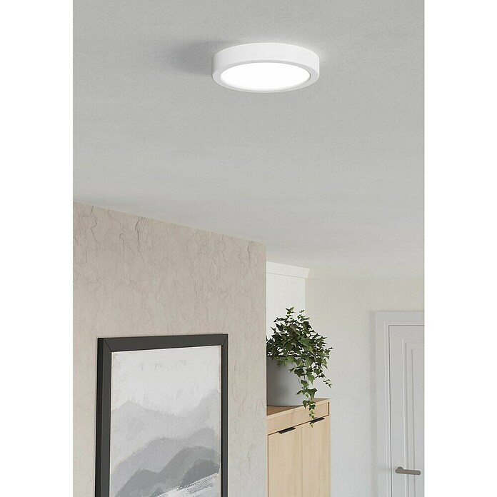 Eglo Fueva 6 Downlight LED empotrable (7,5 W, Ø x Al: 16,5 x 2 cm, Blanco, Blanco cálido) | BAUHAUS