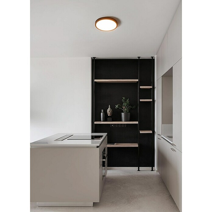 Eglo Fueva 6 Downlight empotrable LED redondo (14,2 W, Ø x Al: 28 x 2 cm, Negro, Blanco cálido) | BAUHAUS