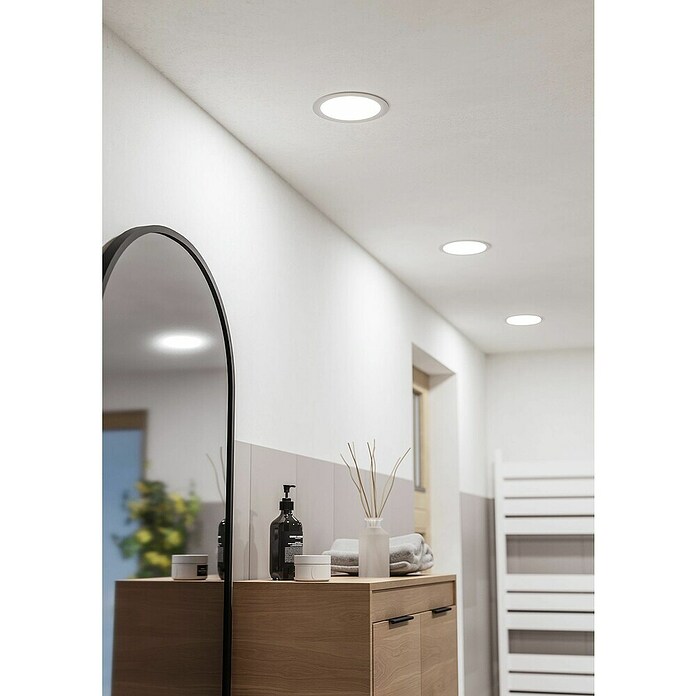 Eglo Fueva 6 Downlight empotrable LED redondo (10 W, Ø x Al: 16,6 x 3,1 cm, Blanco, 2.700 K - 6.500 K, IP44) | BAUHAUS