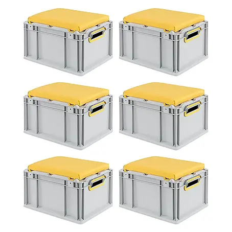 Proregal  Euroboxen-Set 6x Eurobox NextGen Seat Box Gelb