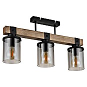 Globo Deckenleuchte Lila (60 W, L x B x H: 520 x 100 x 286 mm, Dunkelbraun/Rauchfarben/Schwarz, E27) | BAUHAUS