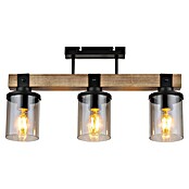 Globo Deckenleuchte Lila (60 W, L x B x H: 520 x 100 x 286 mm, Dunkelbraun/Rauchfarben/Schwarz, E27) | BAUHAUS
