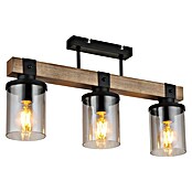 Globo Deckenleuchte Lila (60 W, L x B x H: 520 x 100 x 286 mm, Dunkelbraun/Rauchfarben/Schwarz, E27) | BAUHAUS