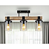 Globo Deckenleuchte Lila (60 W, L x B x H: 520 x 100 x 286 mm, Dunkelbraun/Rauchfarben/Schwarz, E27) | BAUHAUS