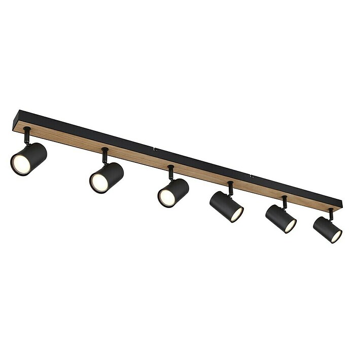 Globo Deckenstrahler Robby (35 W, L x B x H: 1 150 x 60 x 120 mm, Graphit/Holzoptik/Schwarz, GU10) | BAUHAUS