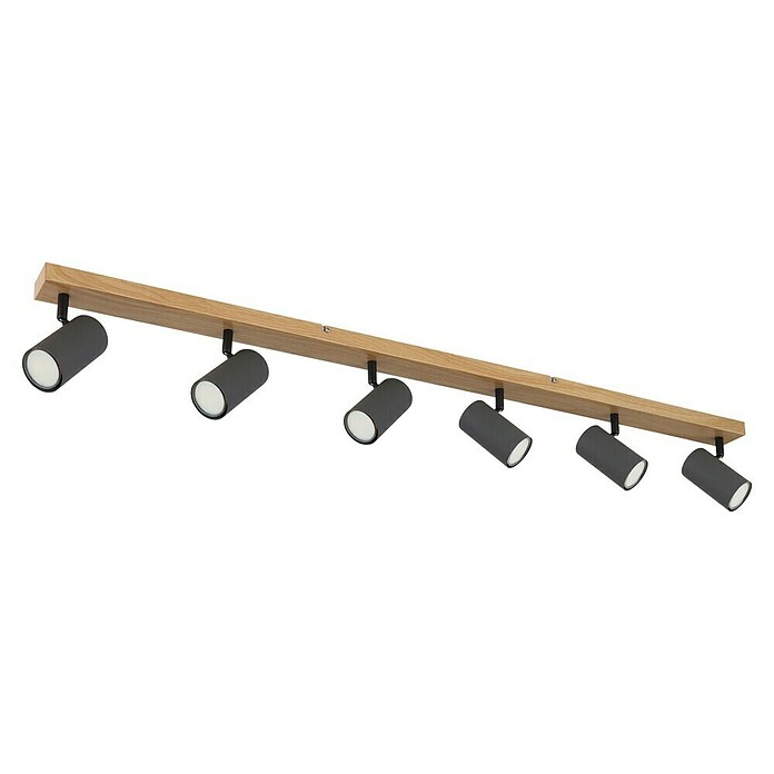 Globo Deckenstrahler Robby (35 W, L x B x H: 1 150 x 60 x 135 mm, Holzoptik/Schwarz, GU10) | BAUHAUS