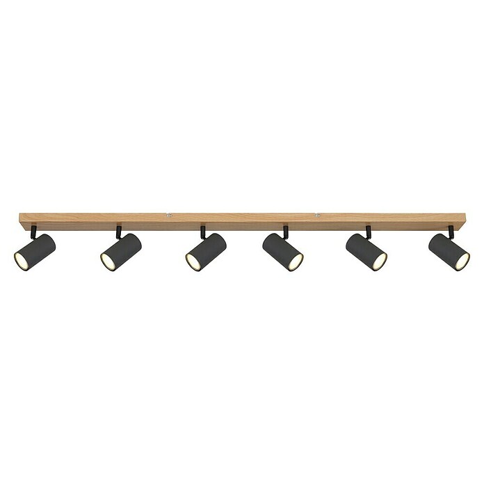 Globo Deckenstrahler Robby (35 W, L x B x H: 1 150 x 60 x 135 mm, Holzoptik/Schwarz, GU10) | BAUHAUS
