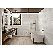 Tau ceramica Keramische tegel Channel White (25 x 75 cm, White, Mat) | BAUHAUS