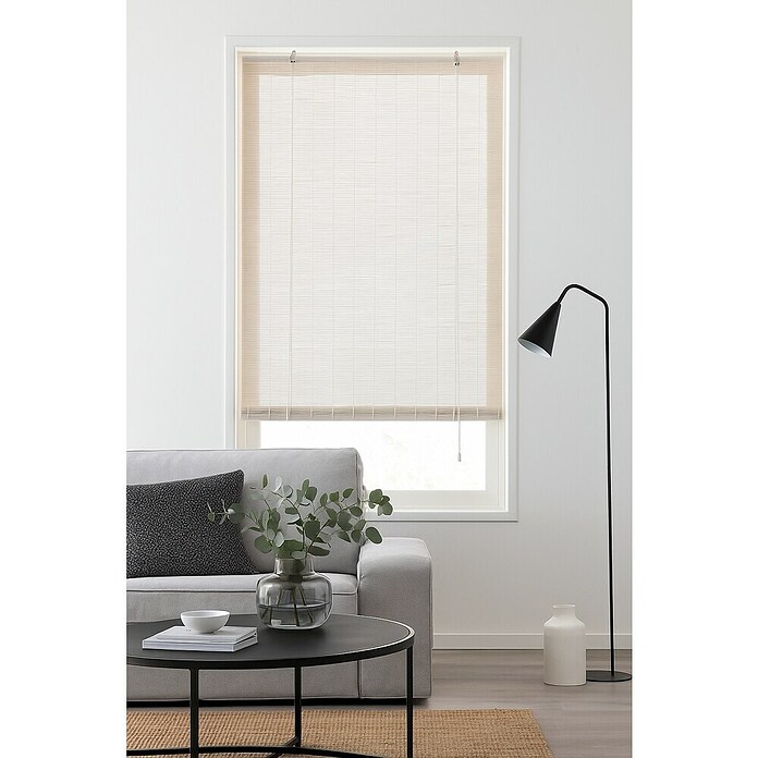 Estor de bambú Ocres (An x Al: 90 x 250 cm, Yeso)