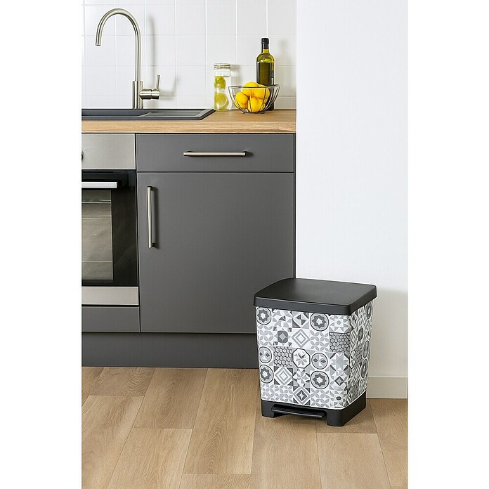 Tatay Cubo con pedal Cubik Deco Hydraulic (Gris, Polipropileno)