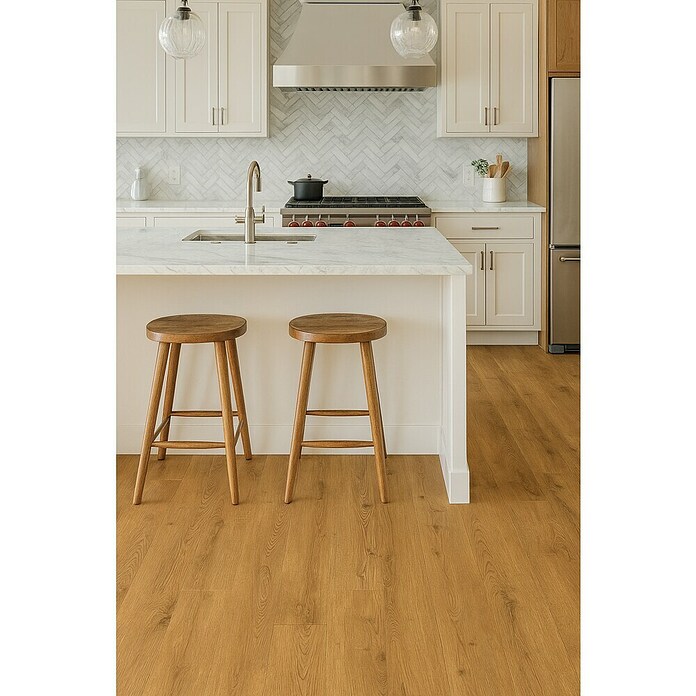 LOGOCLIC Aquaprotect Laminado Roble Sherwood (1.288 x 195 x 12 mm, Roble Sherwood, AC5, Resistente al agua) | BAUHAUS
