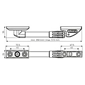 Abus Raamuitzetter (Zilver, 340 mm) | BAUHAUS