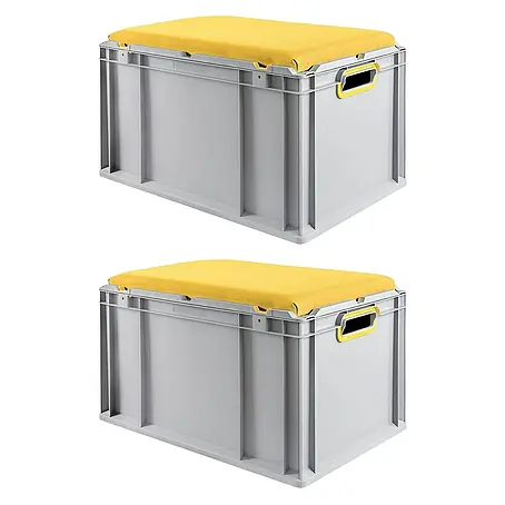 Proregal  Euroboxen-Set 2x Eurobox NextGen Seat Box Gelb