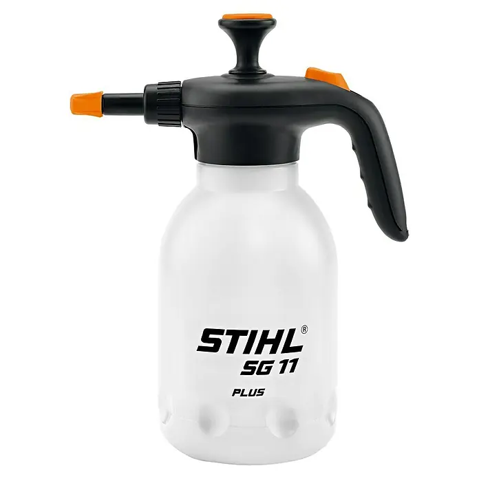 Stihl Handsprüher SG 11 - 1,5 l, Kunststoff, Schwarz/Farblos, Wohnraum - Das Bild zeigt einen STIHL SG 11 Plus Drucksprüher, ideal für Gartenarbeiten und Pflanzenschutz.