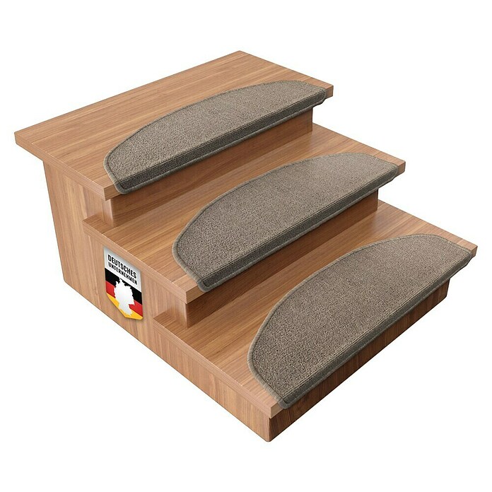 Stufenmatte London (65 x 24,5 cm, Braun, Halbrund) | BAUHAUS