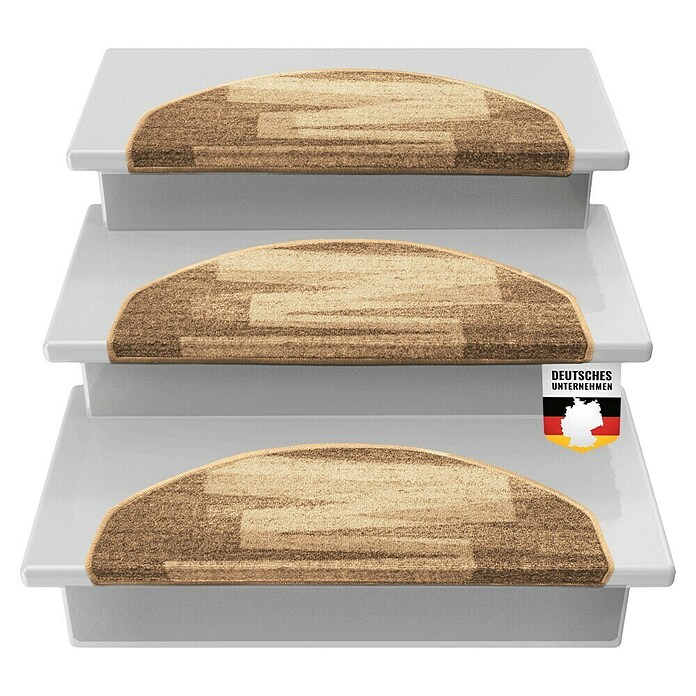 Stufenmatte Veneto (65 cm x 23,5 cm x 8,5 mm, Beige, Halbrund) | BAUHAUS