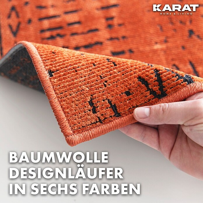 Teppichläufer Vena (Terra, 150 x 80 cm, 65 % Baumwolle, 35 % Polyester) | BAUHAUS